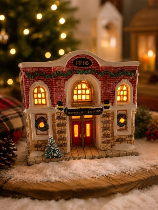 Dayton Hudson Other - 1994 Bedford Falls Trust & Savings Bank It's a Wonderful Life Lighted Village